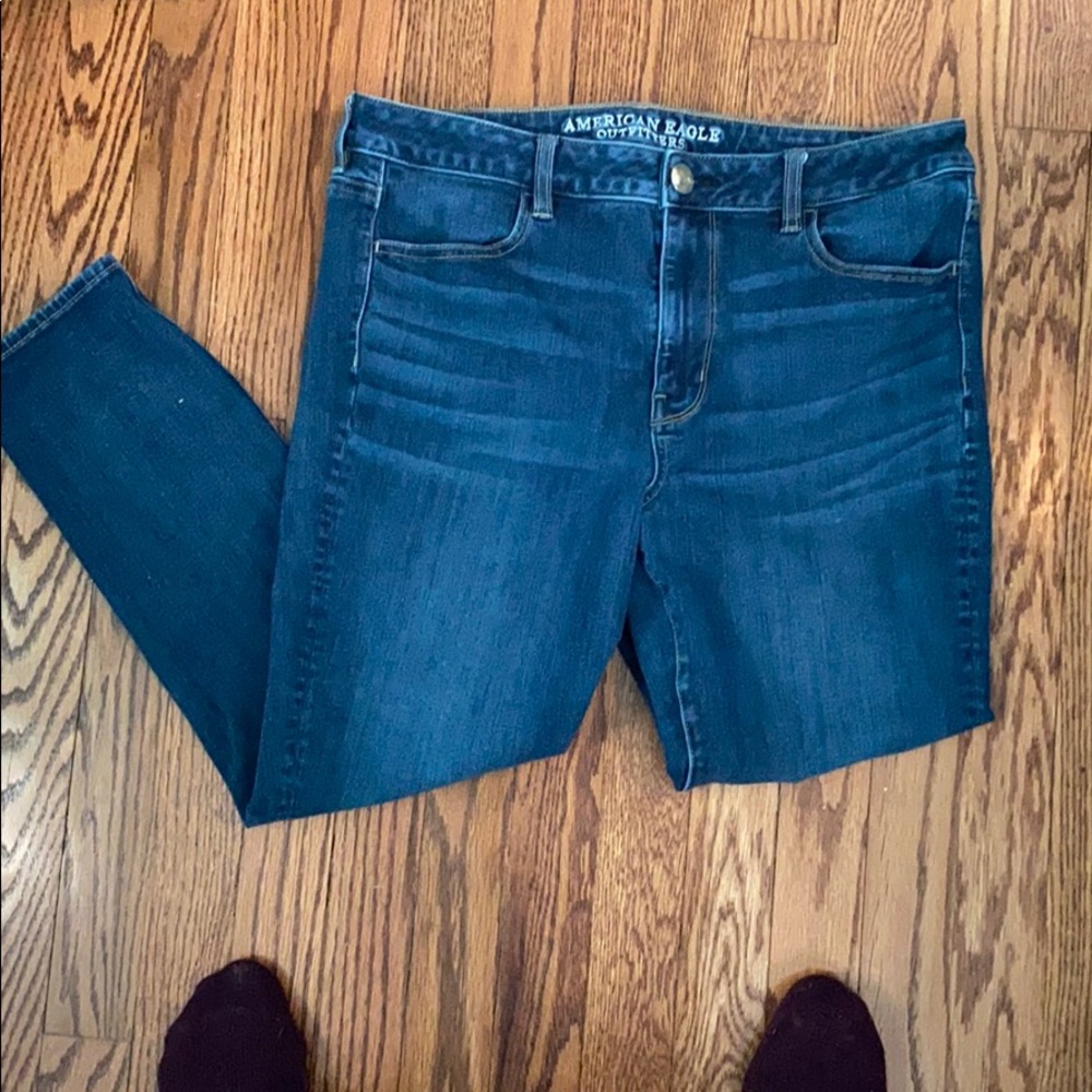 Blue skinny jeans